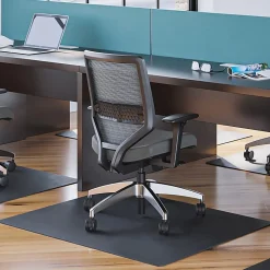 Deflecto EconoMat Vinyl Chair Mat For Hard Floors, Rectangular, 45