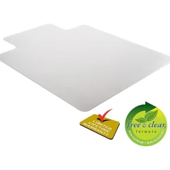 Deflecto® Glass Clear Chair Mat, For Medium Pile Carpets, With Lip, 36