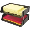 Deflecto Heavy-Duty Side-Loading Letter Tray, 3 1/4"H x 16 1/4"W x 11 3/16"D, Black