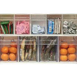 Deflecto Interlocking Horizontal Tilt Bin, 5 Bins, Small Size, 3 3/10