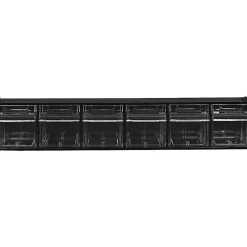 Deflecto Interlocking Horizontal Tilt Bin, 6 Bins, Small Size, 4 1/2