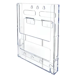 Deflecto® Lit Loc® Interlocking Magazine Size Literature Display, 11 1/4"H x 9"W x 1 1/4"D, Clear