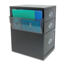Deflecto Magnetic Wall File Pocket, Smoke