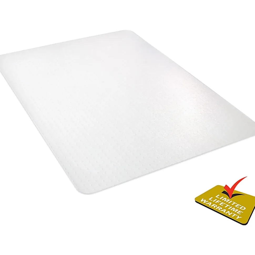 Deflecto Polycarbonate Chair Mat For Pile Carpets, 46"W x 60"D, Clear