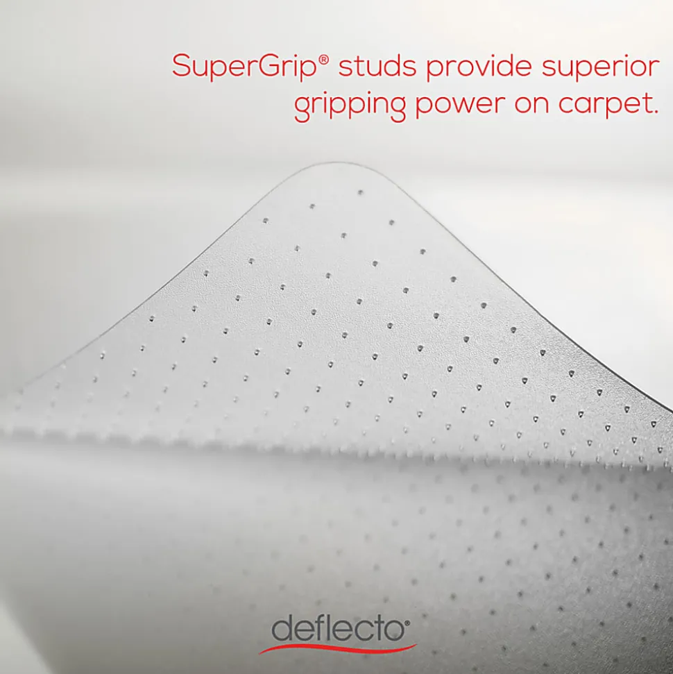 Deflecto Polycarbonate Chair Mat For Pile Carpets, 46"W x 60"D, Clear