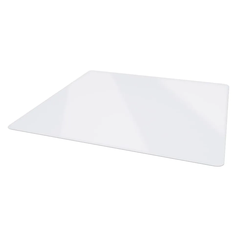 Deflecto Premium Glass Chairmat With Beveled Edge, For All Pile Carpets, 36"W x 46"D