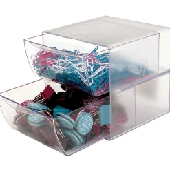 Deflecto Stackable Cube With 2 Drawers, 6