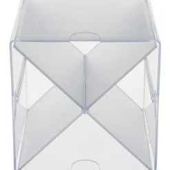 Deflecto Stackable Cube With X Divider, 6