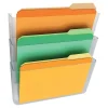 Deflecto Stackable Wall Pocket File, 3 Pack, Clear