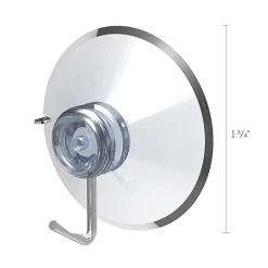 Deflecto® Suction Cups With Hook, 1 3/4