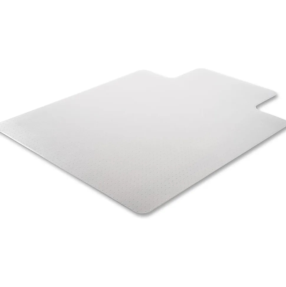 Deflecto® SuperMat Chair Mat For Medium Pile Carpet, Beveled Lip, 45"W x 53"D, Clear