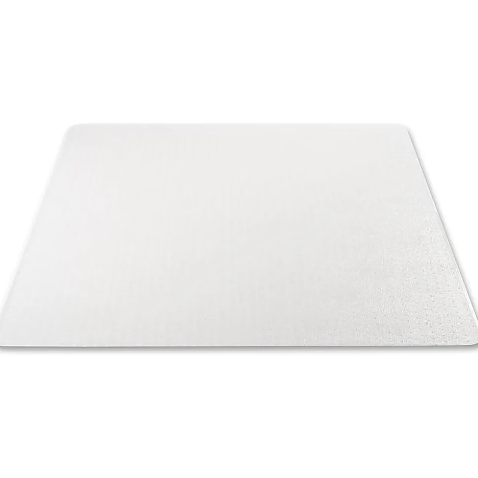 Deflecto SuperMat Medium Weight Chair Mat For Carpet, 60" x 46", Rectangle, Clear