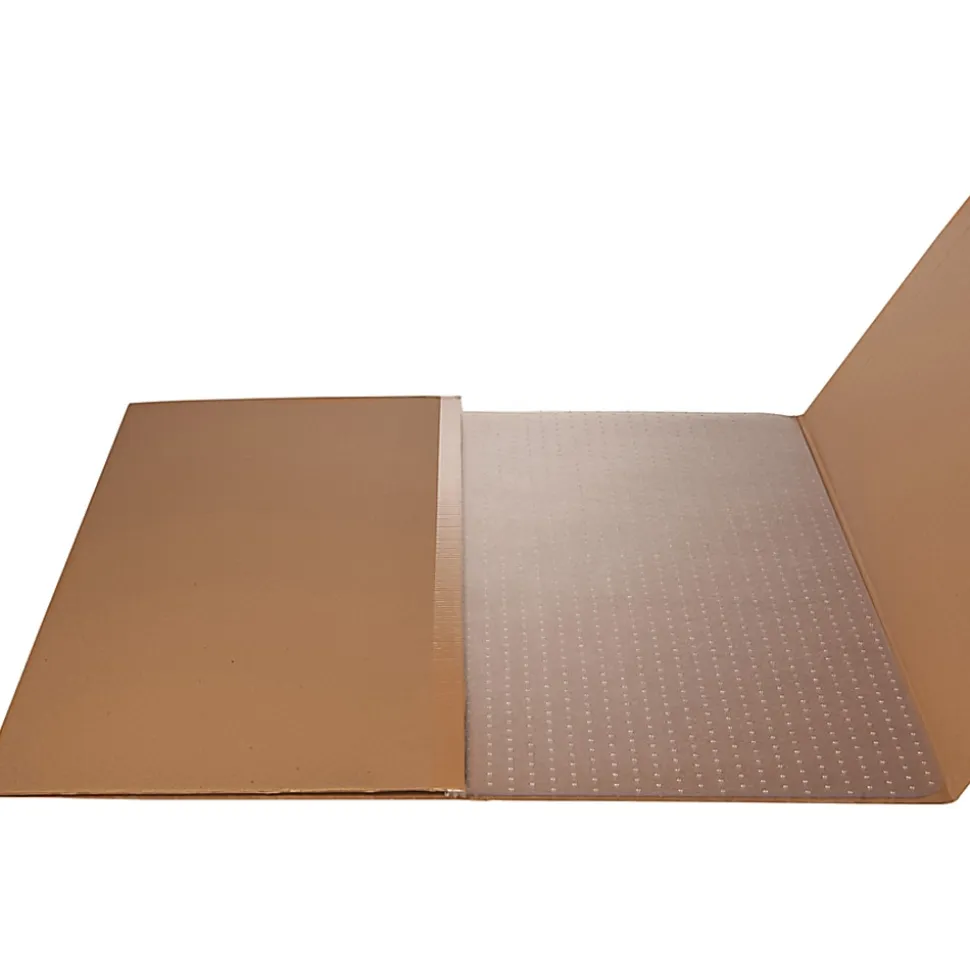 Deflecto SuperMat Medium Weight Chair Mat For Carpet, 60" x 46", Rectangle, Clear