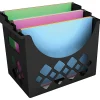 Deflecto Sustainable Office Desktop Hanging File Holder, 9.6"H x 13.3"W x 8.5"D, Desktop, Recycled, Black, 1Each