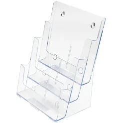 Deflecto 3-Tier Magazine Literature Holder, 12 5/8