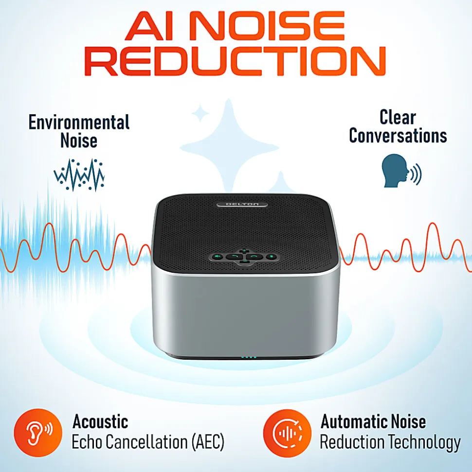 Delton C9270 Conference Speaker And Microphone With Bluetooth And USB-C Connectivity, Black