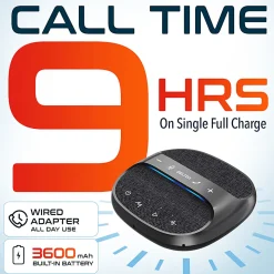 Delton C4700 360° Voice Pickup Wired And Wireless Speakerphone, Black