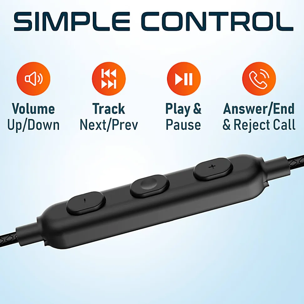 Delton 24EC USB Type-C Stereo Earbuds, Black