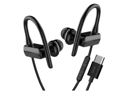 Delton 24EC USB Type-C Stereo Earbuds, Black