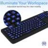 Delton M70 Medical Grade Airtight Waterproof USB Backlit Computer Keyboard And Touchpad, Black