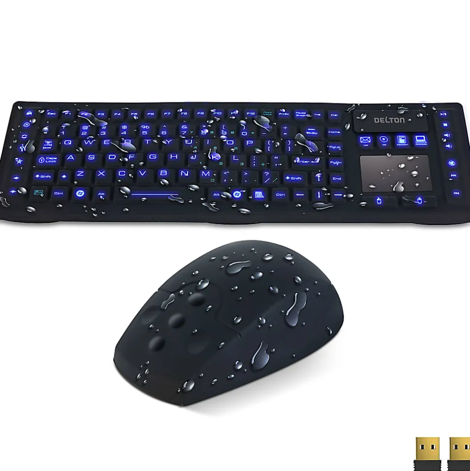 Delton M90/M44 Wireless Keyboard And Optical Mouse Combo, Black