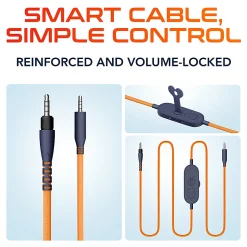 Delton S35 Ascent Learning 3.5mm Headphone/Headset Cable With In-Line Controls, 4', Black, Total Qty 1