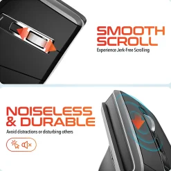 Delton S20 Ergonomic Vertical Wireless Mouse, Black