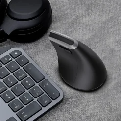 Delton S20 Ergonomic Vertical Wireless Mouse, Black