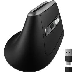 Delton S20 Ergonomic Vertical Wireless Mouse, Black