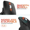 Delton S18 Ergonomic Wireless Mouse With USB-A/USB-C Dongle, Black