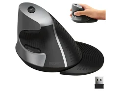 Delton S22 Vertical-Grip Ergonomic Wireless Computer Mouse, Black