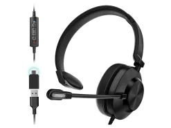 Delton 30Y Wired Computer Headset, Black