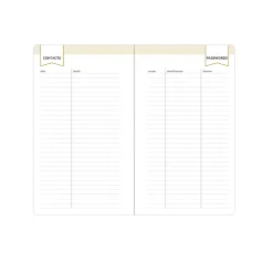 Deluxe Planner DD Black FL 3.625x6.125 AY26–27 Monthly