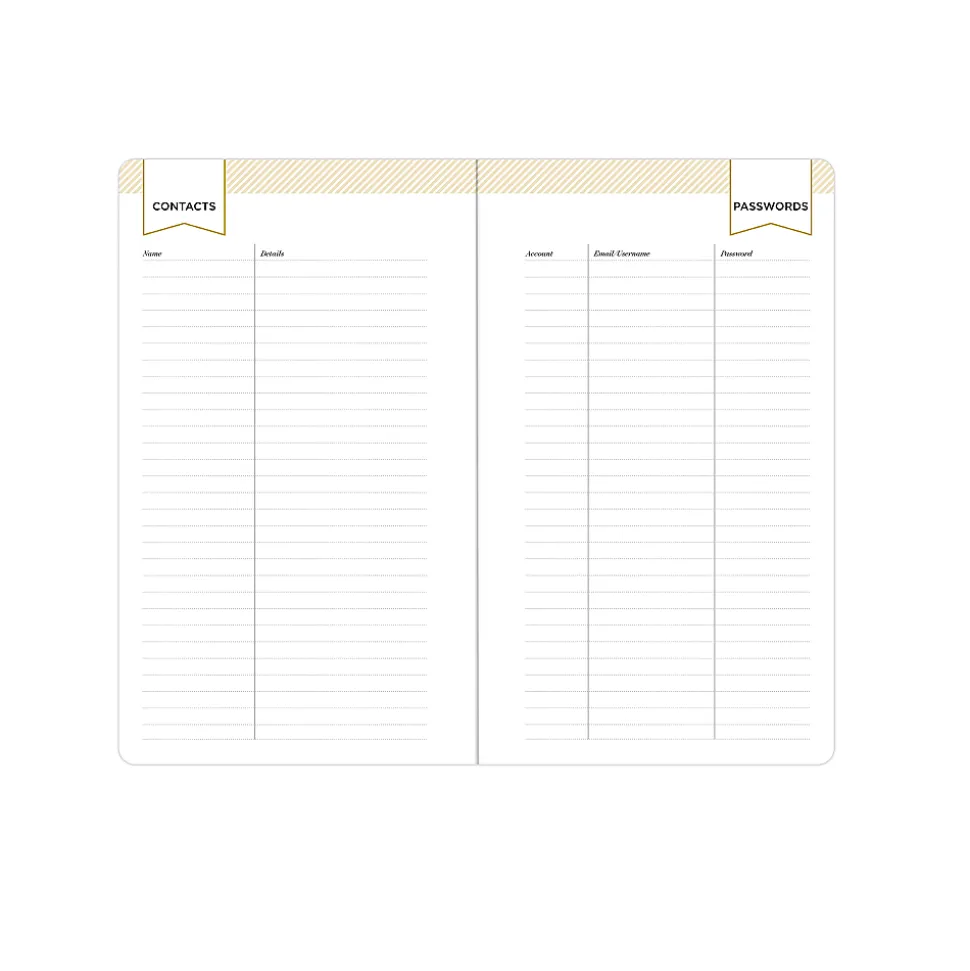 Deluxe Planner DD Black FL 3.625x6.125 AY26–27 Monthly
