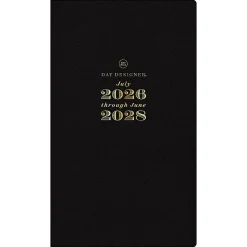 Deluxe Planner DD Black FL 3.625x6.125 AY26–27 Monthly