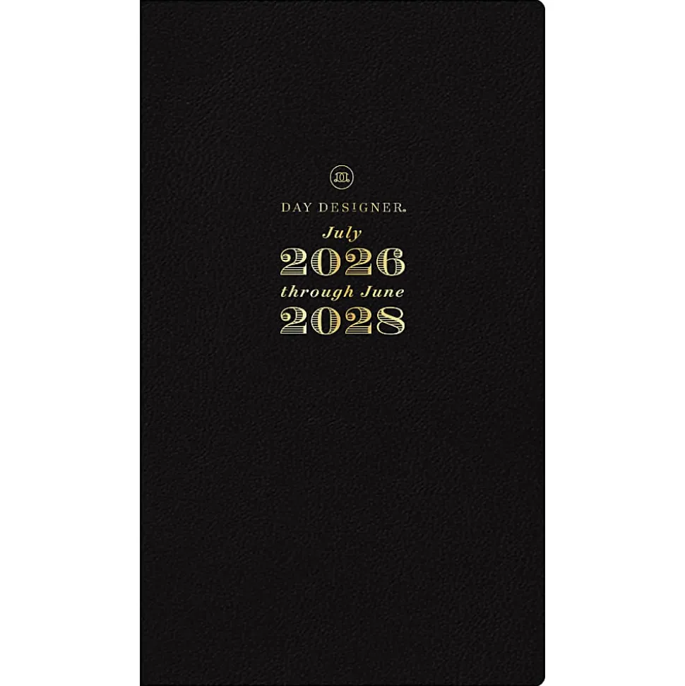 Deluxe Planner DD Black FL 3.625x6.125 AY26–27 Monthly