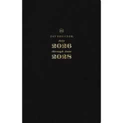 Deluxe Planner DD Black FL 5x8 AY26–27 Monthly