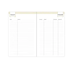 Deluxe Planner DD Black FL 5x8 AY26–27 Monthly