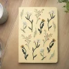 Denik Hardcover Journal, 5-3/4" x 8-1/4", 144 Pages, Autumn Garden Embroidered/Yellow