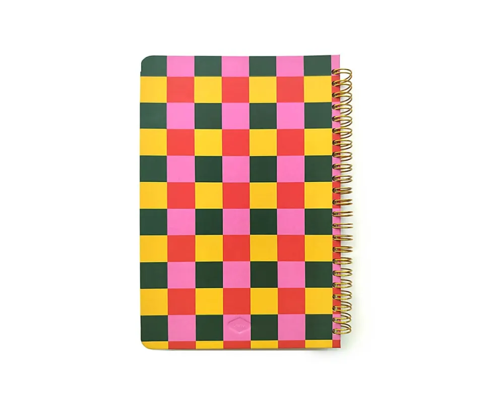 Denik Wire O Reading Journal, 5-1/4" x 8-1/4", 144 Pages, Pink/Multicolor