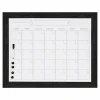 DesignOvations Beatrice Magnetic Framed Dry-Erase Monthly Calendar, Melamine, 23" x 29", White, Black Plastic Frame