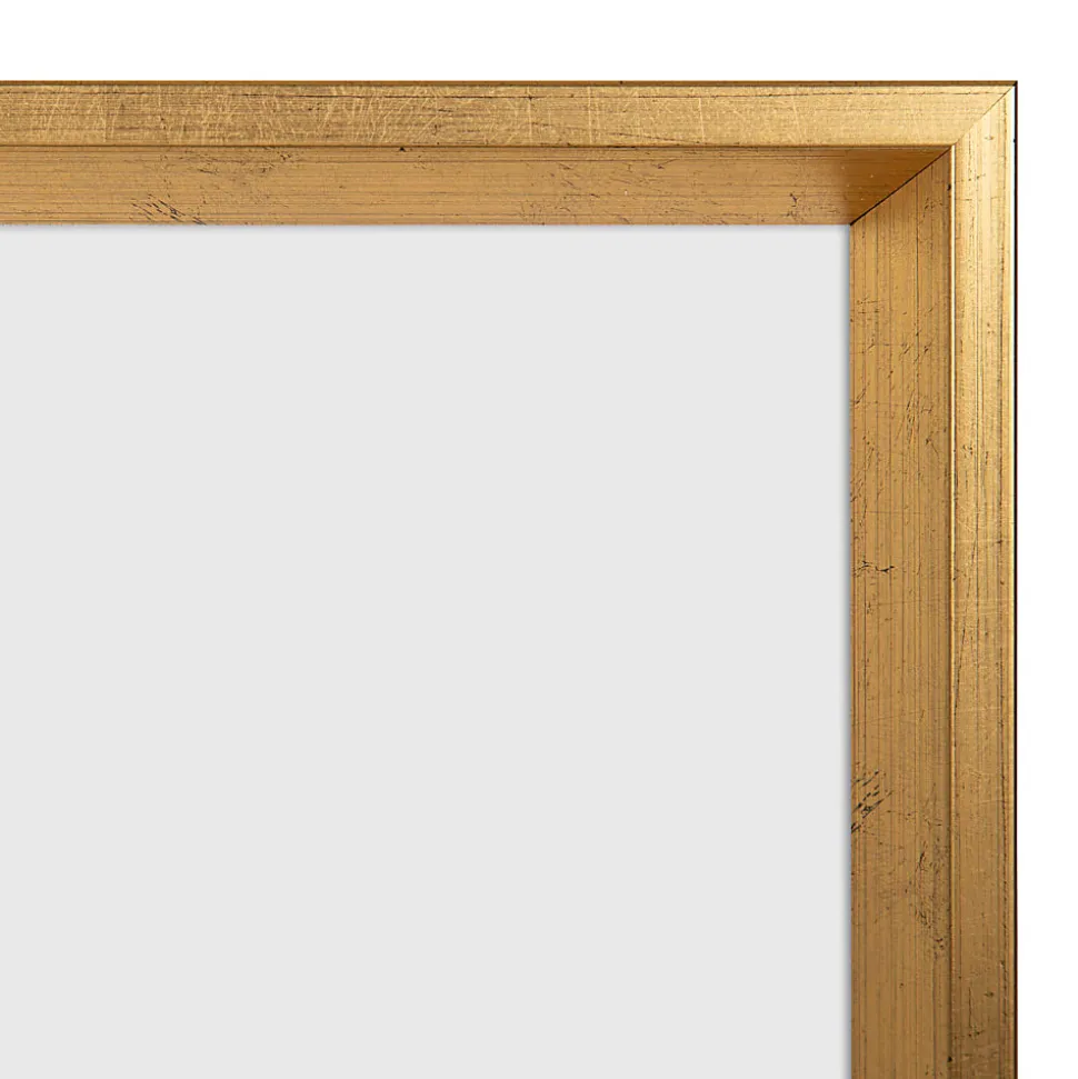 DesignOvations Kate and Laurel Calter Magnetic Framed Dry Erase Board, Melamine, 25 1/2 x 31 1/2 , White, Gold Plastic Frame