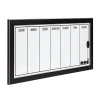 DesignOvations Wyeth Magnetic Framed Dry-Erase Weekly Calendar, Melamine, 13” x 26”, White, Black Plastic Frame