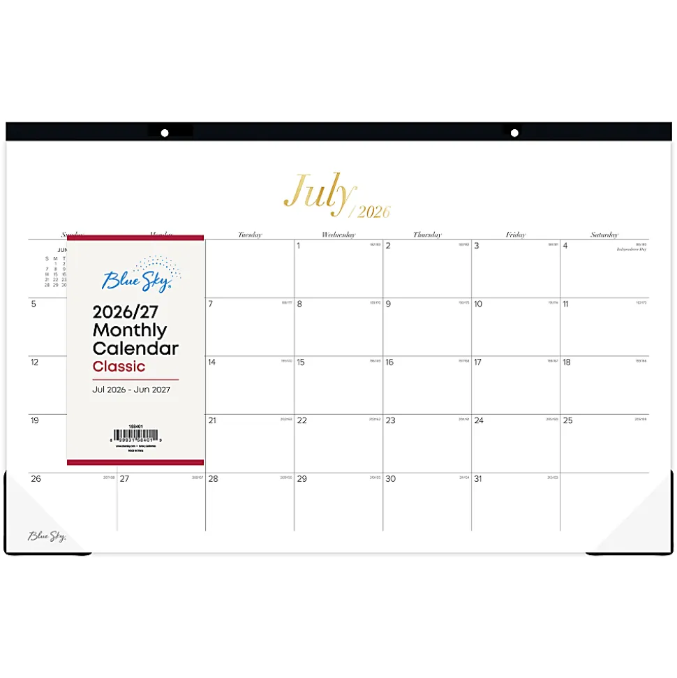 DESK PAD PLANNING CALENDAR BS ELEVATED - 17X11 AY26-27 MONTHLY