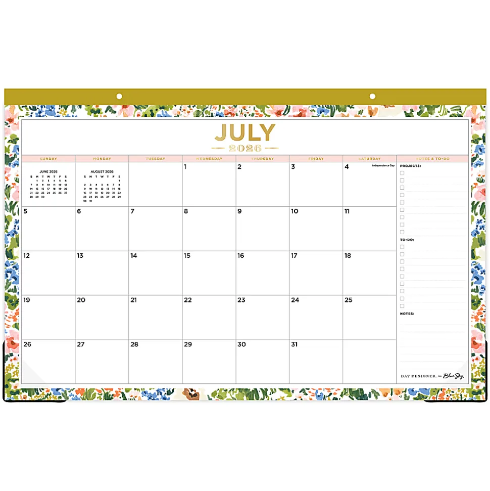 DESK PAD PLANNING CALENDAR DD ASHLEY COTTAGE - 17X11 AY26-27 MONTHLY