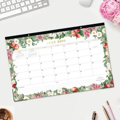 DESK PAD PLANNING CALENDAR DDB FIRENZE TAUPE - 17X11 AY26-27 MONTHLY