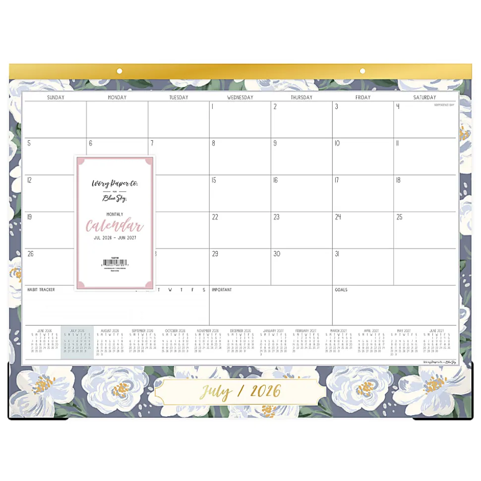 DESK PAD PLANNING CALENDAR IPC CELINE NAVY ALL OVER - 22X17 AY26-27 MONTHLY