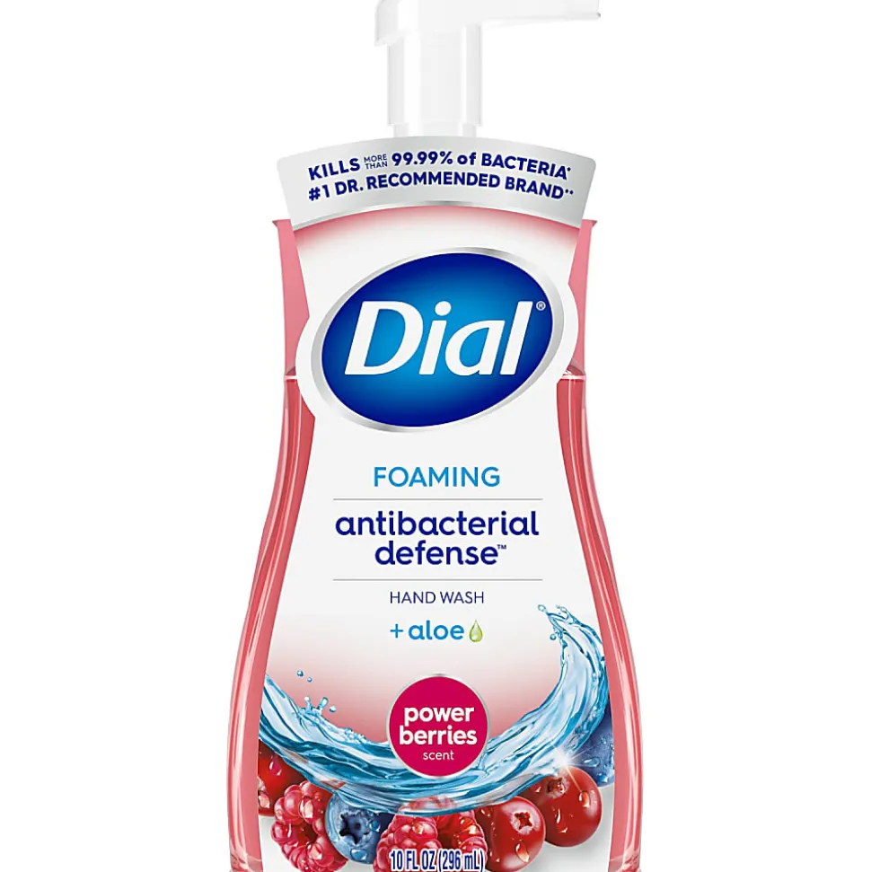 Dial® Antibacterial Foaming Hand Wash, Power Berries Scent, 10 oz, 8/Carton