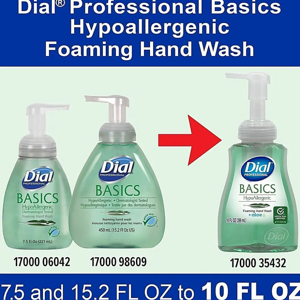 Dial Professional Basics HypoAllergenic Foam Hand Soap, 35432CT