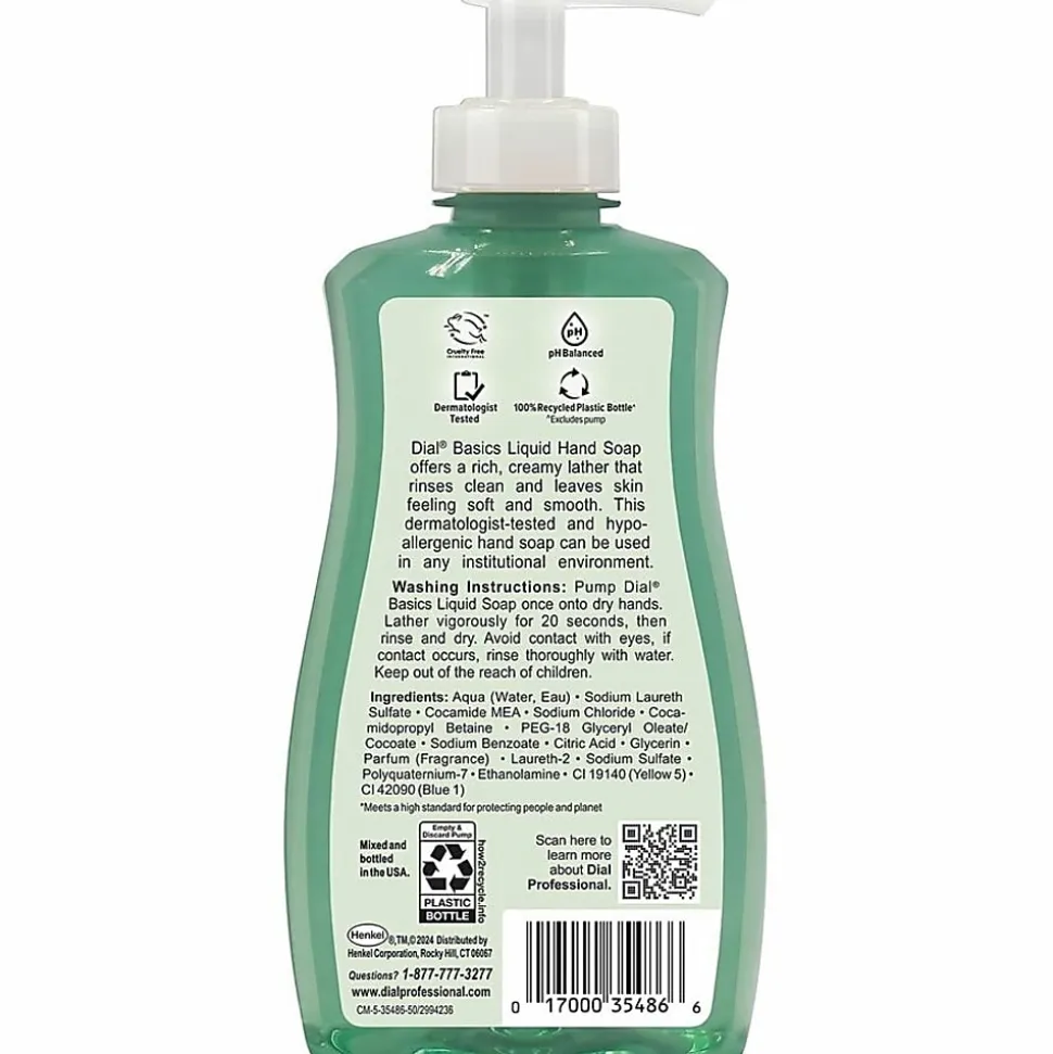 Dial Professional Basics Hypoallergenic Liquid Hand Soap, 35488CT